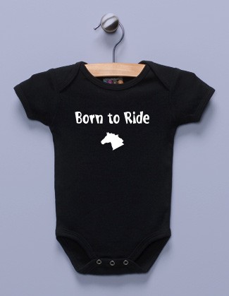 "Born to Ride" Black Infant Bodysuit