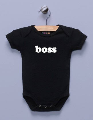 "Boss" Black Infant Bodysuit