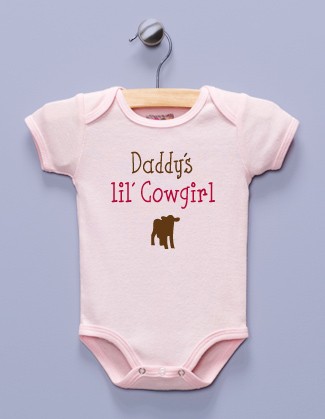 "Daddy's lil' Cowgirl" Pink Infant Bodysuit