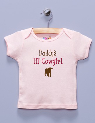 "Daddy's lil' Cowgirl" Pink Shirt / T-Shirt