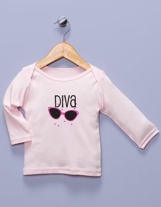 "Diva" Pink Long Sleeve Shirt