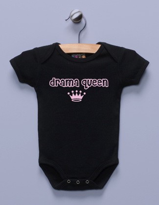 "Drama Queen" Black Infant Bodysuit