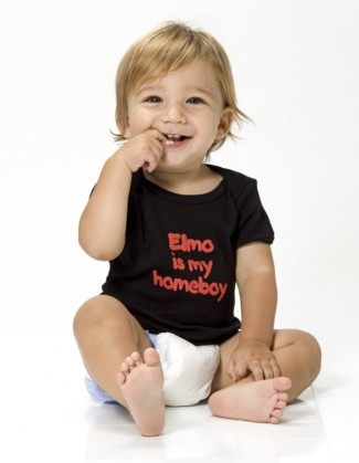 Elmo is My Homeboy - Cute Baby Shirt