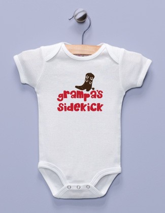 "Grampa's Sidekick" Whilte Infant Bodysuit
