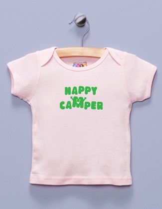 "Happy Camper" Pink Shirt / T-Shirt