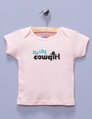 "Itty Bitty Cowgirl" Pink Shirt / T-Shirt