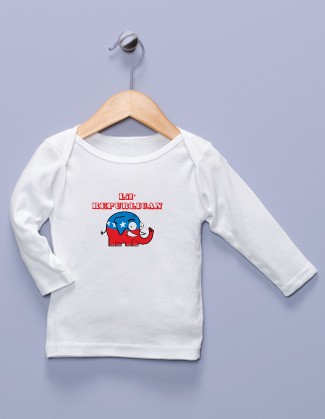 "Lil' Republican" White Long Sleeve Shirt
