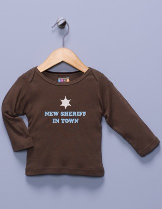 "New Sheriff in Town" Brown Shirt