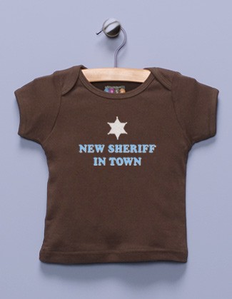 "New Sheriff in Town" Brown Shirt