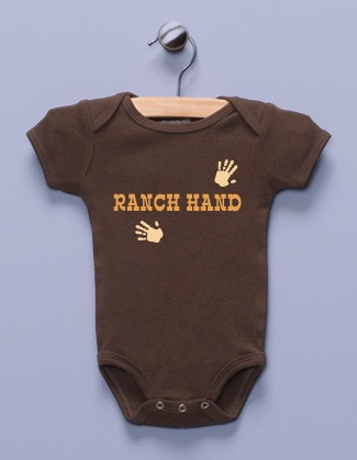 "Ranch Hand" Brown Infant Bodysuit