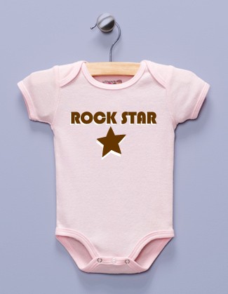 "Rock Star" Pink Infant Bodysuit