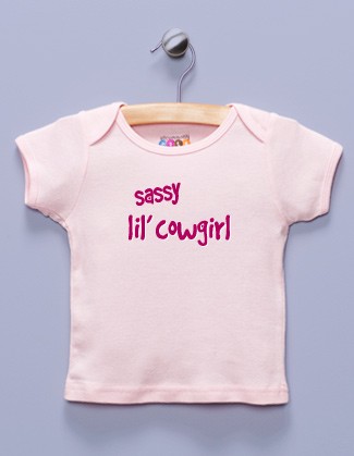 "Sassy lil' Cowgirl" Pink Shirt / T-Shirt
