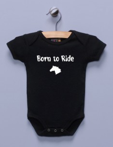 "Born to Ride" Black Infant Bodysuit