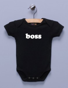 "Boss" Black Infant Bodysuit