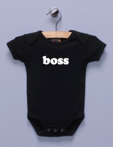 "Boss" Black Infant Bodysuit