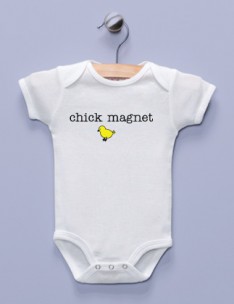 "Chick Magnet" White Infant Bodysuit