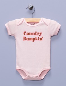 "Country Bumpkin'" Pink Infant Bodysuit