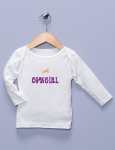 "Cowgirl" White Long Sleeve Shirt