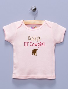 "Daddy's lil' Cowgirl" Pink Shirt / T-Shirt