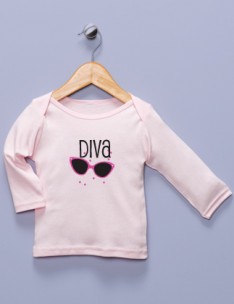 "Diva" Pink Long Sleeve Shirt