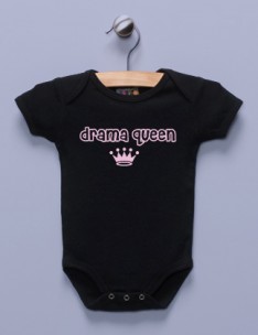"Drama Queen" Black Infant Bodysuit