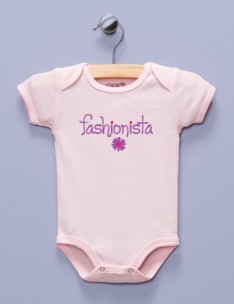"Fashionista" Pink Infant Bodysuit