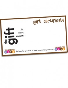 Gift Certificate from Uncommonly Cute
