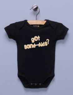 "Got Band-Aids?" Black Infant Bodysuit