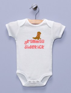 "Gramma's Sidekick" White Infant Bodysuit
