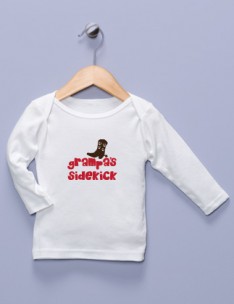 "Grampa's Sidekick" White Long Sleeve Shirt