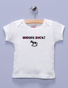 "Horses Rock!" White Shirt / T-Shirt