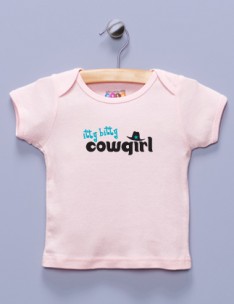 "Itty Bitty Cowgirl" Pink Shirt / T-Shirt