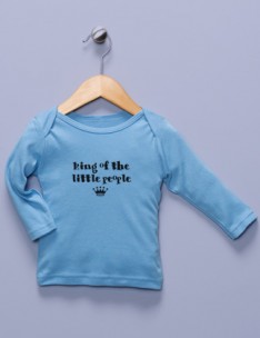 "King of the Little People" Blue Long Sleeve Shirt