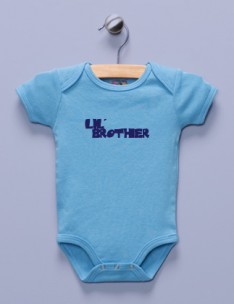 "Lil' Brother" Blue Infant Bodysuit