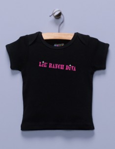 "Lil' Ranch Diva" Black Shirt / T-Shirt