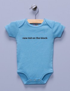 "New Kid on the Block" Blue Infant Bodysuit