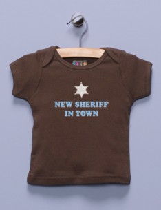 "New Sheriff in Town" Brown Shirt