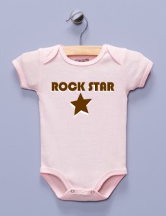 "Rock Star" Pink Infant Bodysuit