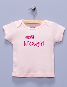 "Sassy lil' Cowgirl" Pink Shirt / T-Shirt
