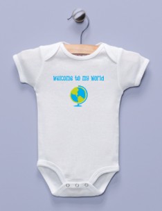 "Welcome to My World" White Infant Bodysuit