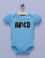 "AB/CD" Blue Infant Bodysuit