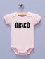 "AB/CD" Pink Infant Bodysuit