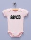 "AB/CD" Pink Infant Bodysuit