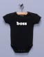 "Boss" Black Infant Bodysuit