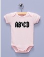 "AB/CD" Pink Infant Bodysuit / One-piece
