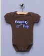 "Country Boy" Brown Infant Bodysuit / One-piece