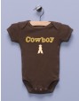 "Cowboy" Brown Infant Bodysuit / One-piece