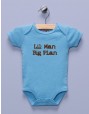 "Lil' Man Big Plan" Blue Infant Bodysuit / One-piece