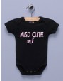 "Miso Cute" Black Infant Bodysuit / One-piece