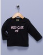 "Miso Cute" Black Long Sleeve Shirt
